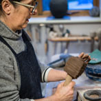 Patricia Shone in her studio 2018